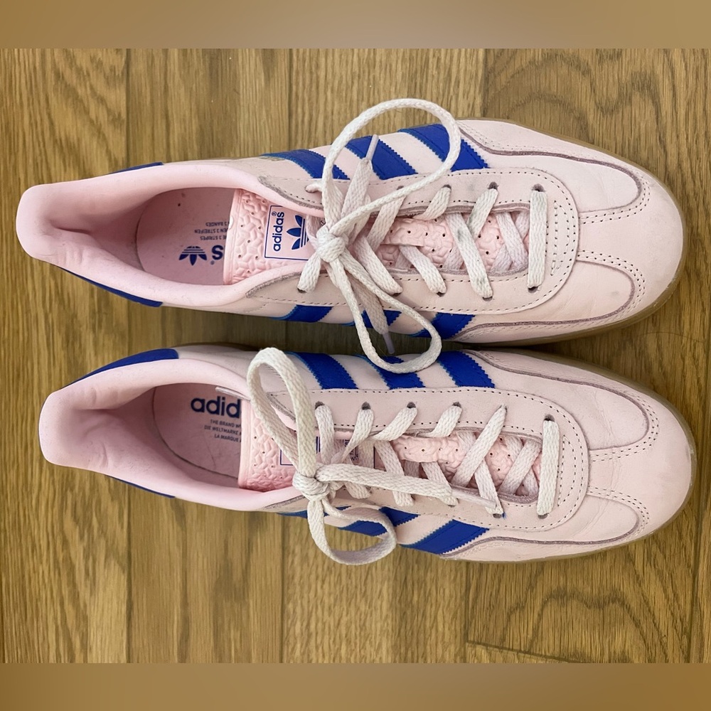 adidas Gazelle Pink and Blue Women's Sneakers - Picture 3 of 8